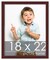 18x22 Solid Wood Picture Frame with UV-Resistant Acrylic & Acid-Free Backing, Available in 6 Finishes: Matte Black, Matte White, Metallic Bronze, Silver, Natural Wood Grain & Mahogany